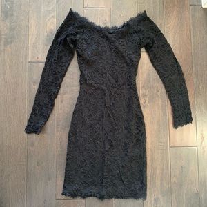 Stretchy Lace Black Dress size XS